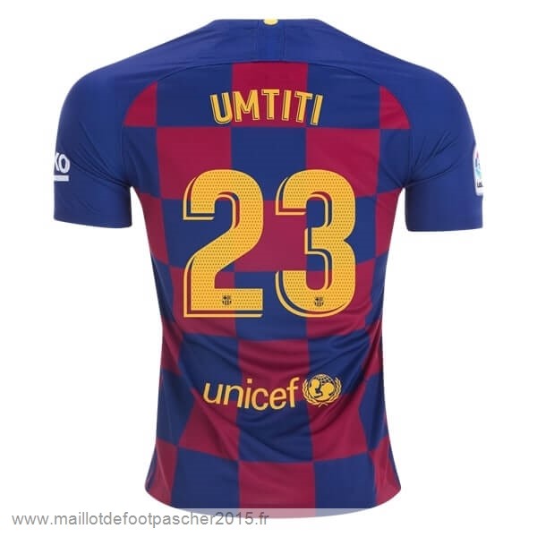 Maillot Foot Achat NO.23 Umtiti Domicile Maillot Barcelone 2019 2020 Bleu Rouge