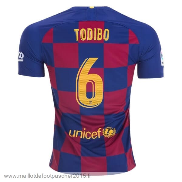 Maillot Foot Achat NO.6 Todibo Domicile Maillot Barcelone 2019 2020 Bleu Rouge