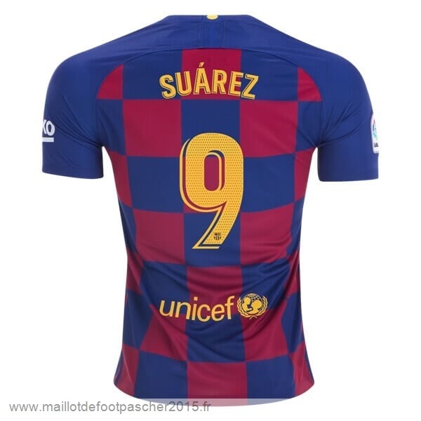 Maillot Foot Achat NO.9 Suarez Domicile Maillot Barcelone 2019 2020 Bleu Rouge