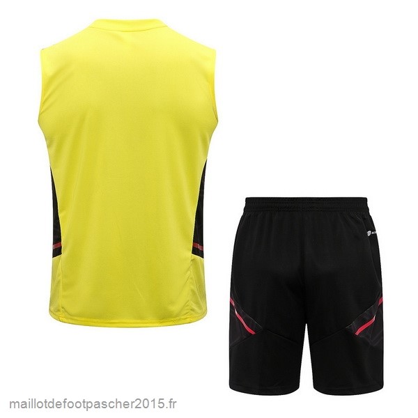 Maillot Foot Achat Entrainement Sans Manches Ensemble Complet Flamengo 2022 2023 Jaune