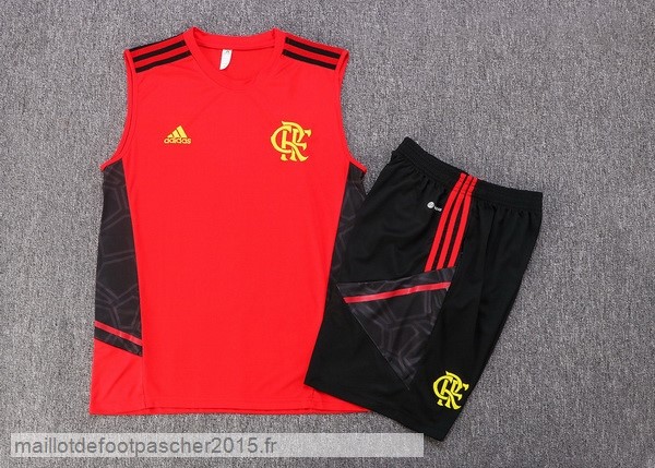 Maillot Foot Achat Entrainement Sans Manches Ensemble Complet Flamengo 2022 2023 Rouge