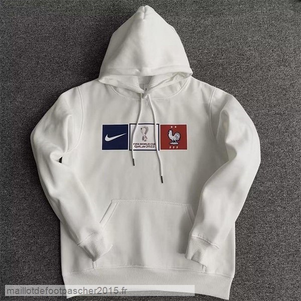 Maillot Foot Achat Sweats à Capuche France 2022 Blanc
