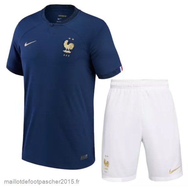 Maillot Foot Achat Domicile Conjunto De Enfant France 2022 Bleu
