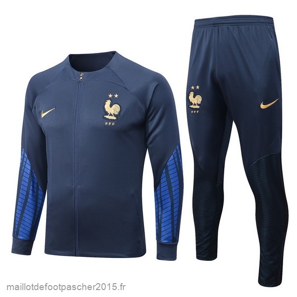 Maillot Foot Achat Survêtements Enfant France 2022 Bleu III Marine