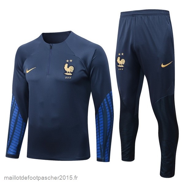 Maillot Foot Achat Survêtements Enfant France 2022 Bleu Marine