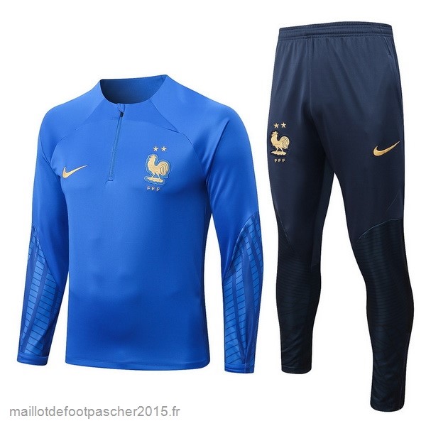 Maillot Foot Achat Survêtements Enfant France 2022 II Bleu