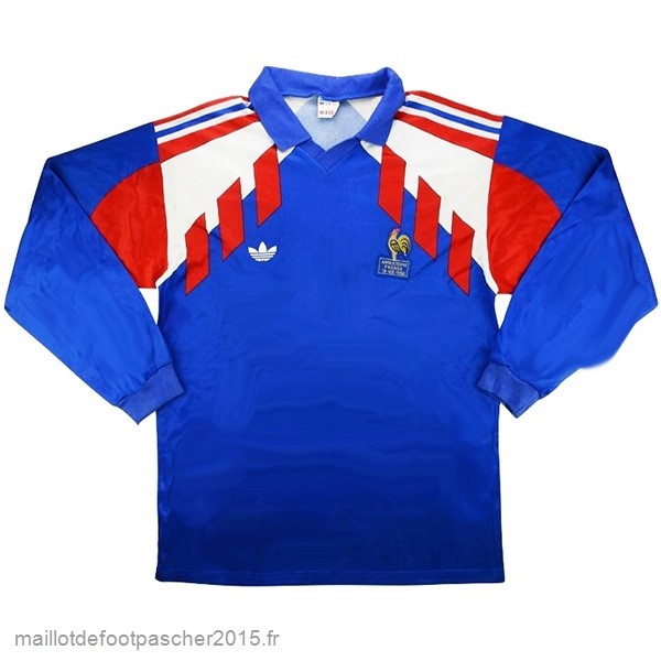 Maillot Foot Achat Domicile Manches Longues AC Milan Rétro 1988 1990 Bleu
