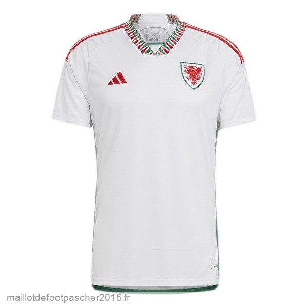 Maillot Foot Achat Thailande Exterieur Maillot Pays de Galles 2022 Blanc