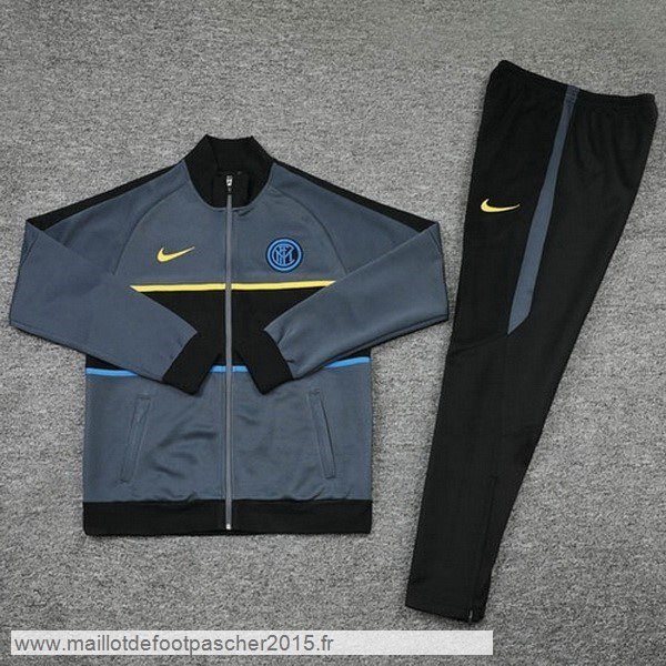 Maillot Foot Achat Survêtements Inter Milán 2020 2021 Noir Gris