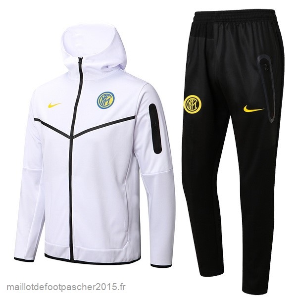 Maillot Foot Achat Sweat Shirt Capuche Inter Milán 2022 2023 Blanc Noir