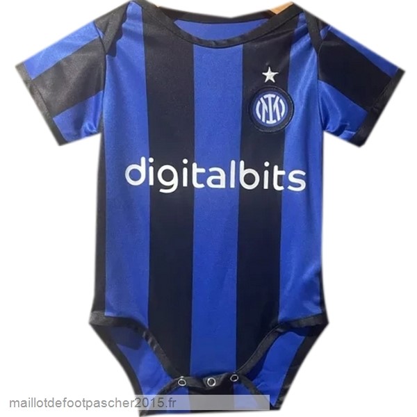 Maillot Foot Achat Domicile Onesies Enfant Inter Milán 2022 2023 Bleu Noir