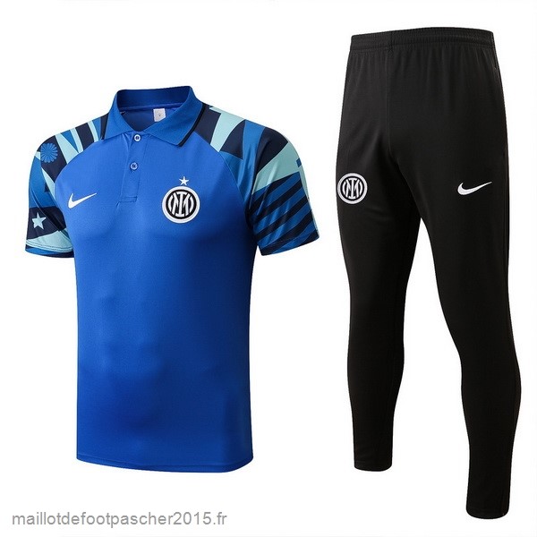 Maillot Foot Achat Ensemble Complet Polo Inter Milán 2022 2023 Bleu Noir