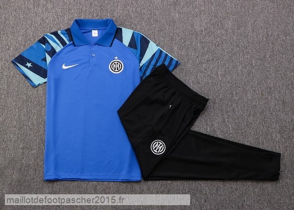 Maillot Foot Achat Ensemble Complet Polo Inter Milán 2022 2023 Bleu Noir