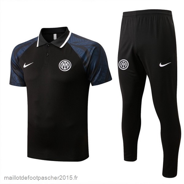 Maillot Foot Achat Ensemble Complet Polo Inter Milán 2022 2023 Noir Gris