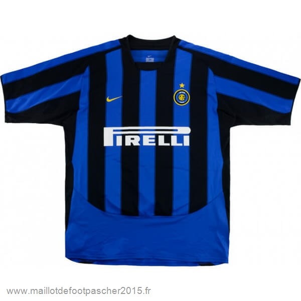 Maillot Foot Achat Domicile Maillot Inter Milán Rétro 2003 2004 Bleu