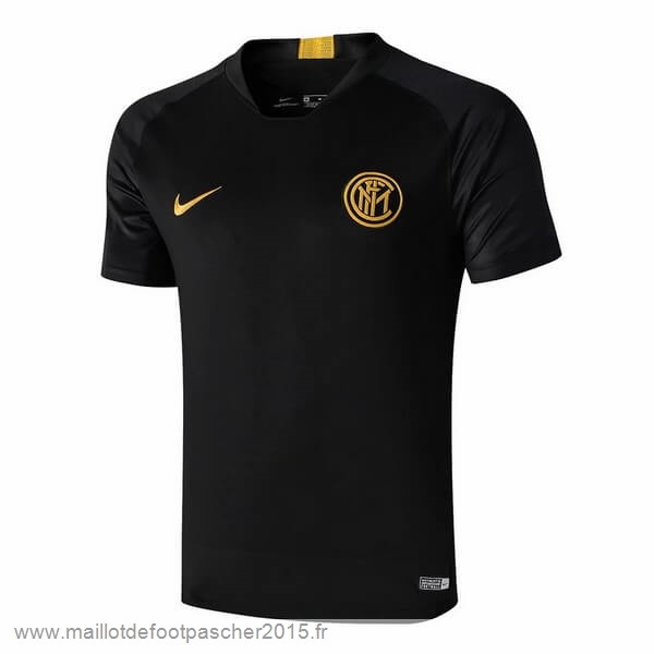 Maillot Foot Achat Entrainement Inter Milán 2019 2020 Noir Jaune