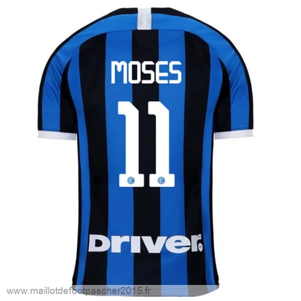 Maillot Foot Achat NO.11 Moses Domicile Maillot Inter Milán 2019 2020 Bleu