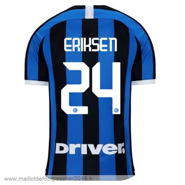 Maillot Foot Achat NO.24 Eriksen Domicile Maillot Inter Milán 2019 2020 Bleu