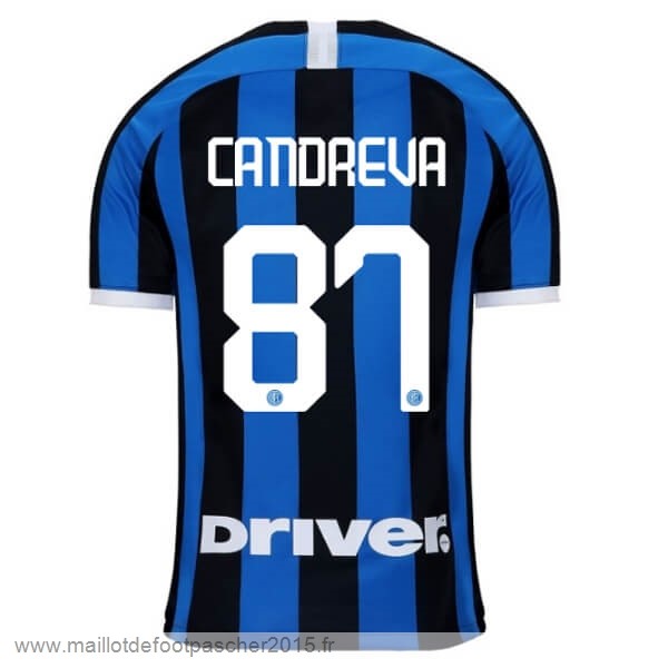 Maillot Foot Achat NO.87 Candreva Domicile Maillot Inter Milán 2019 2020 Bleu