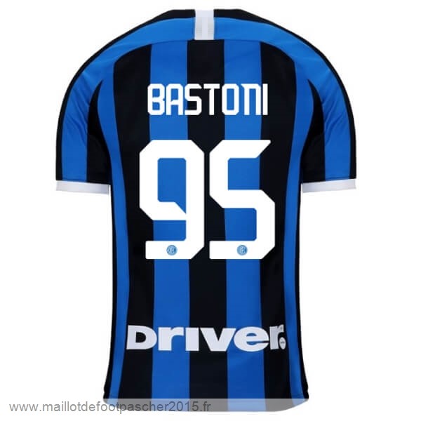 Maillot Foot Achat NO.95 Bastoni Domicile Maillot Inter Milán 2019 2020 Bleu