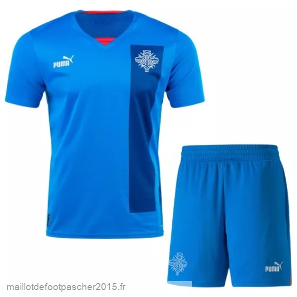 Maillot Foot Achat Domicile Conjunto De Enfant Islande 2022 Bleu