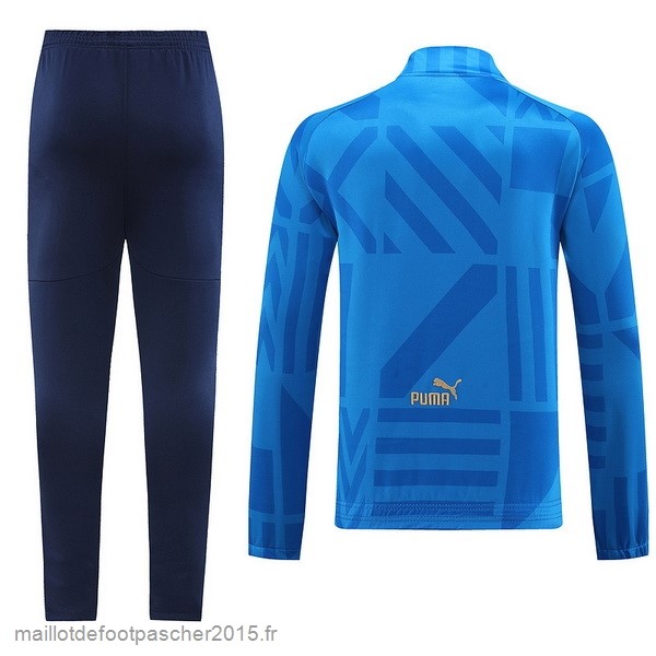 Maillot Foot Achat Ensemble Complet Ensemble longue fermeture éclair vêtements De Sport Italie 2022 Bleu