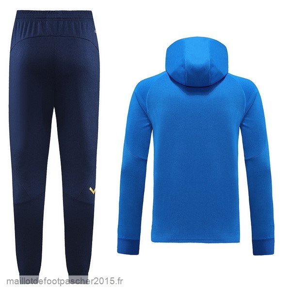 Maillot Foot Achat Ensemble Complet Ensemble longue fermeture éclair vêtements De Sport Italie 2022 II Bleu