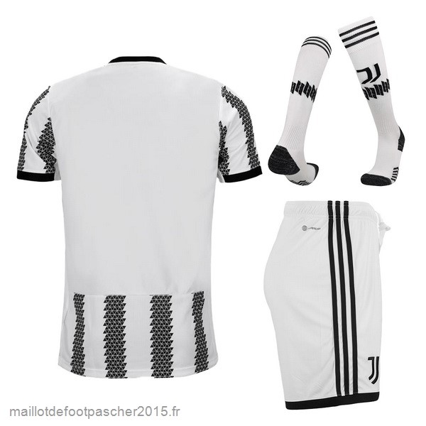 Maillot Foot Achat Domicile Maillot Pantalon Chaussette Juventus 2022 2023 Blanc Noir
