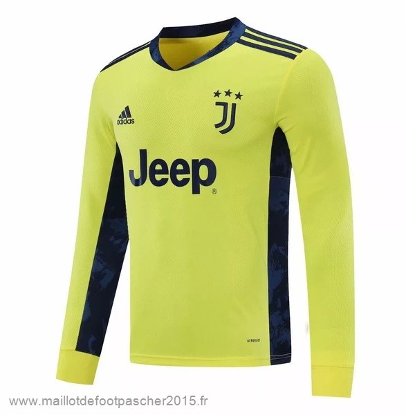 Maillot Foot Achat Domicile Manches Longues Gardien Juventus 2020 2021 Jaune