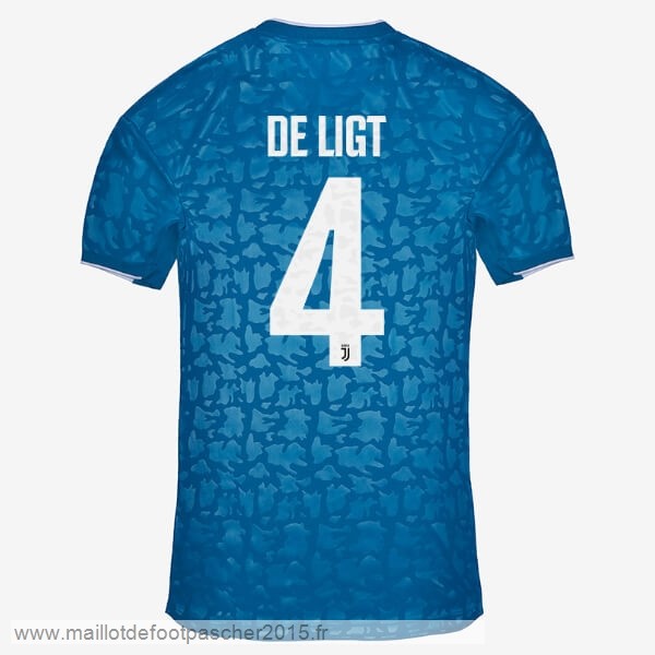 Maillot Foot Achat NO.4 De Ligt Third Maillot Juventus 2019 2020 Bleu
