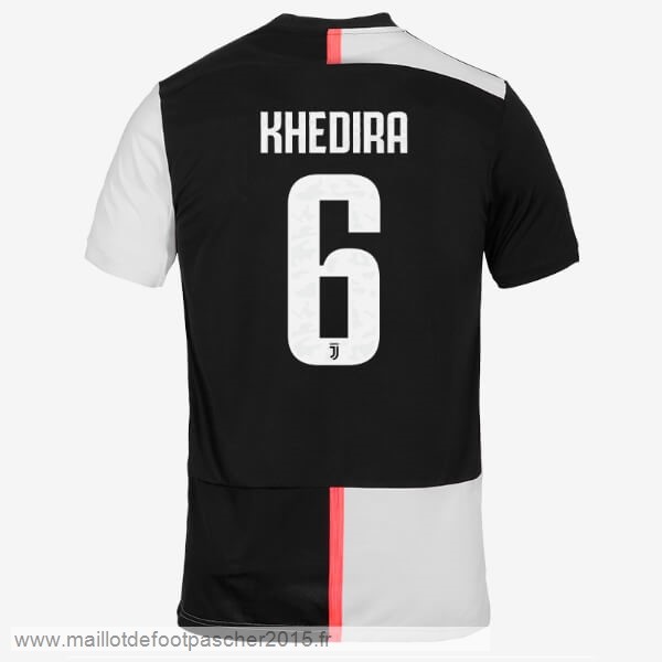 Maillot Foot Achat NO.6 Khedira Domicile Maillot Juventus 2019 2020 Blanc Noir