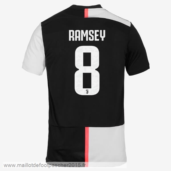 Maillot Foot Achat NO.8 Ramsey Domicile Maillot Juventus 2019 2020 Blanc Noir
