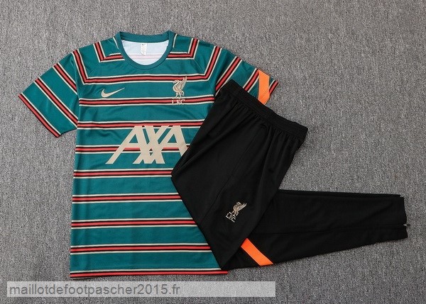 Maillot Foot Achat Entrainement Ensemble Complet Liverpool 2022 2023 Vert Orange Noir