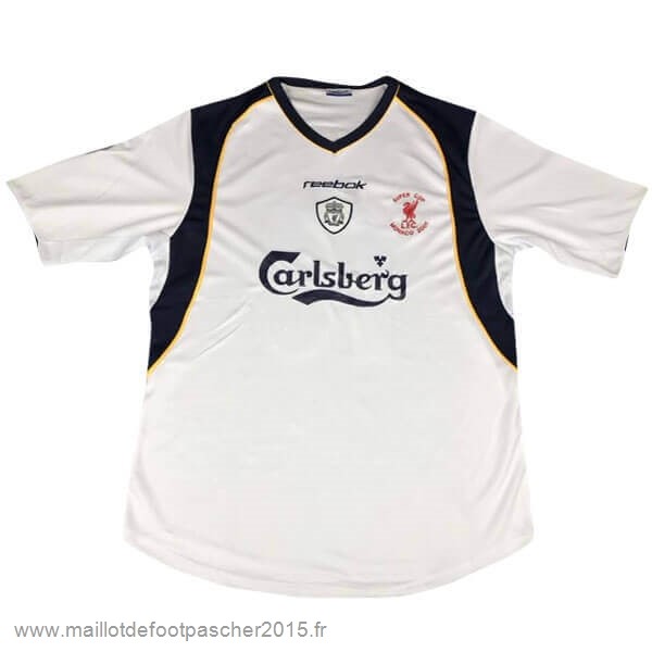 Maillot Foot Achat European Super Cup Domicile Maillot Liverpool Rétro 2005 Blanc