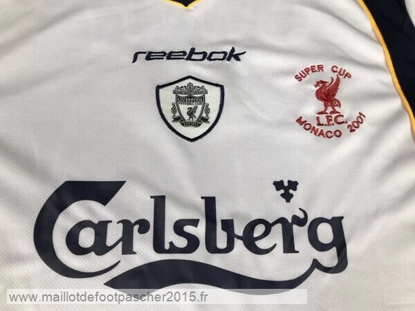 Maillot Foot Achat European Super Cup Domicile Maillot Liverpool Rétro 2005 Blanc