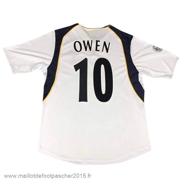 Maillot Foot Achat NO.10 Owen European Super Cup Domicile Maillot Liverpool Rétro 2005 Blanc