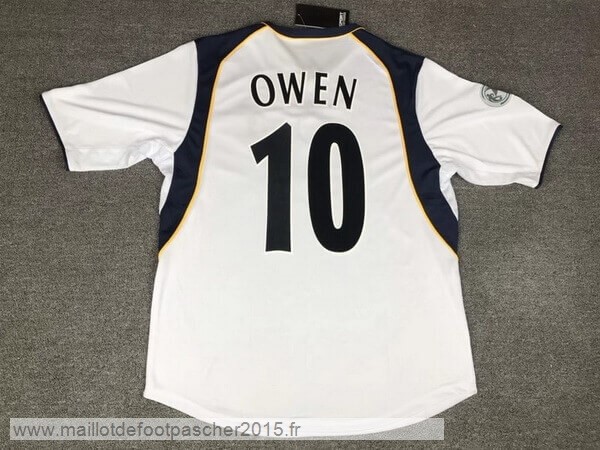 Maillot Foot Achat NO.10 Owen European Super Cup Domicile Maillot Liverpool Rétro 2005 Blanc