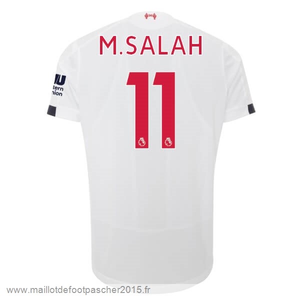 Maillot Foot Achat NO.11 M.Salah Exterieur Maillot Liverpool 2019 2020 Blanc