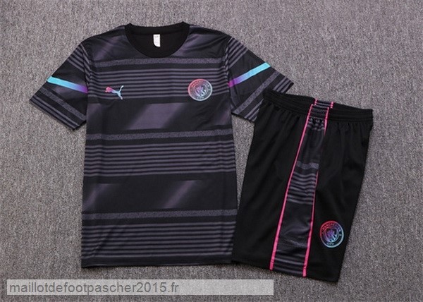 Maillot Foot Achat Entrainement Ensemble Complet Manchester City 2022 2023 Gris Marine