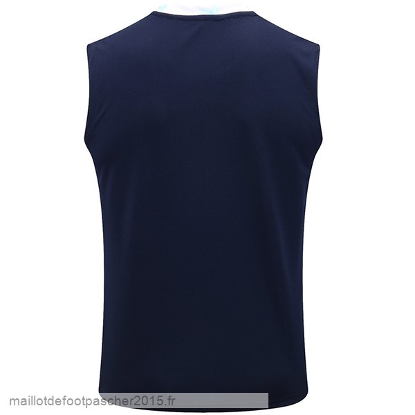 Maillot Foot Achat Entrainement Sans Manches Manchester City 2022 2023 Bleu Blanc