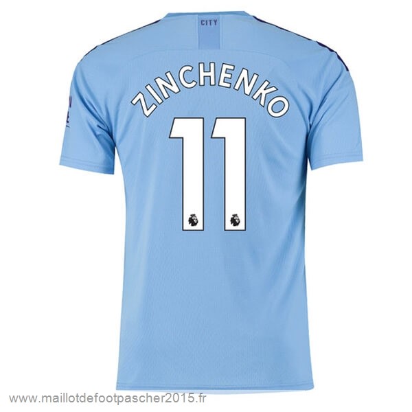 Maillot Foot Achat NO.11 Zinchenko Domicile Maillot Manchester City 2019 2020 Bleu