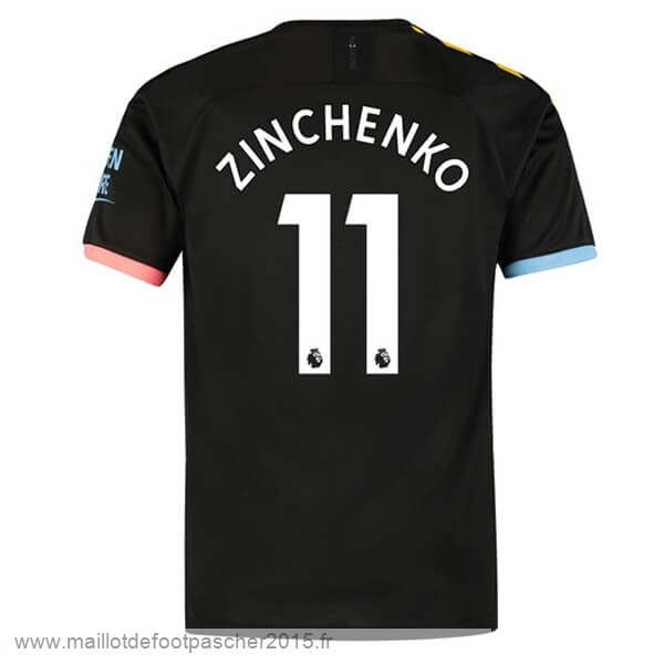 Maillot Foot Achat NO.11 Zinchenko Exterieur Maillot Manchester City 2019 2020 Noir