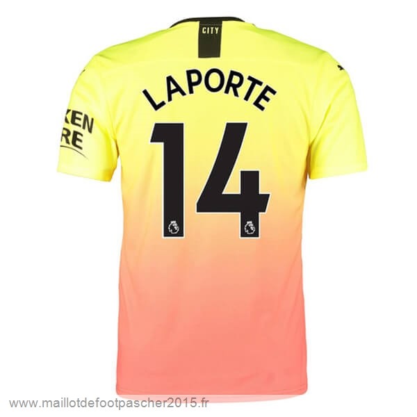 Maillot Foot Achat NO.14 Laporte Third Maillot Manchester City 2019 2020 Orange