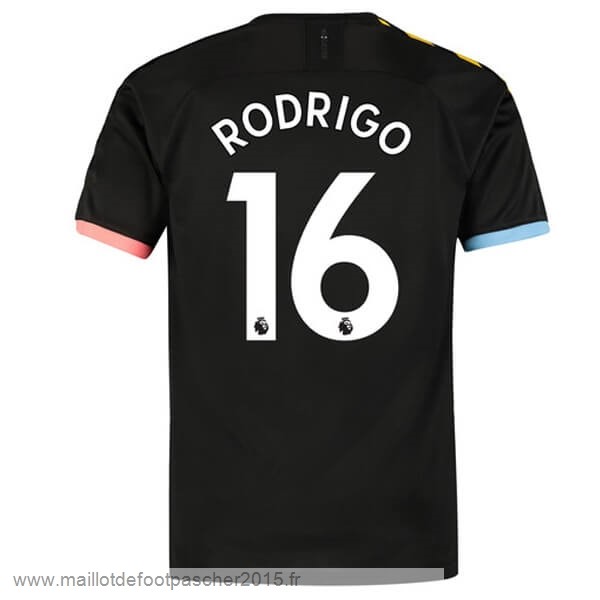 Maillot Foot Achat NO.16 Rodrigo Exterieur Maillot Manchester City 2019 2020 Noir