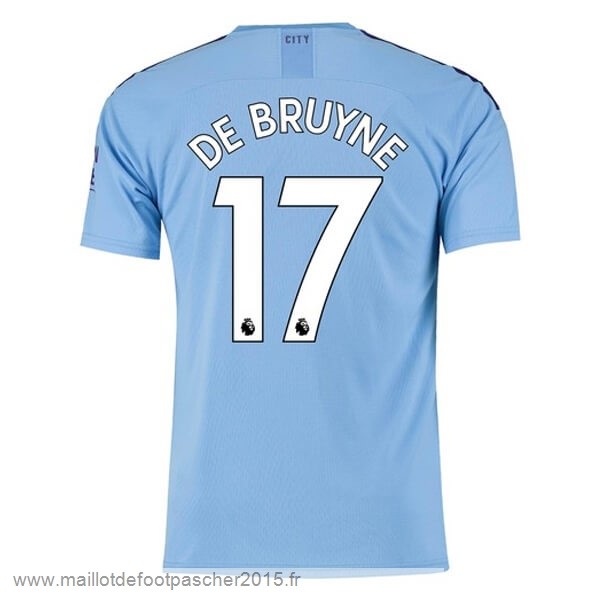 Maillot Foot Achat NO.17 De Bruyne Domicile Maillot Manchester City 2019 2020 Bleu