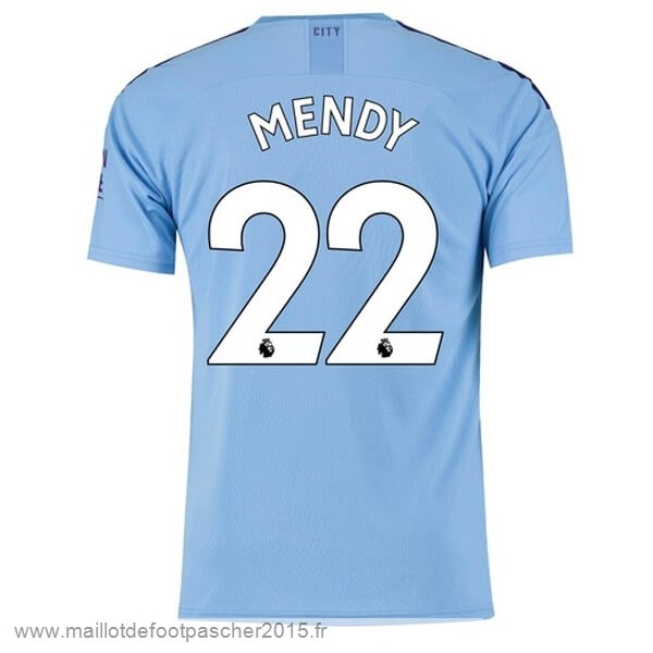 Maillot Foot Achat NO.22 Mendy Domicile Maillot Manchester City 2019 2020 Bleu