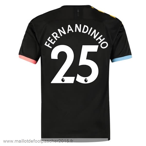 Maillot Foot Achat NO.25 Fernandinho Exterieur Maillot Manchester City 2019 2020 Noir