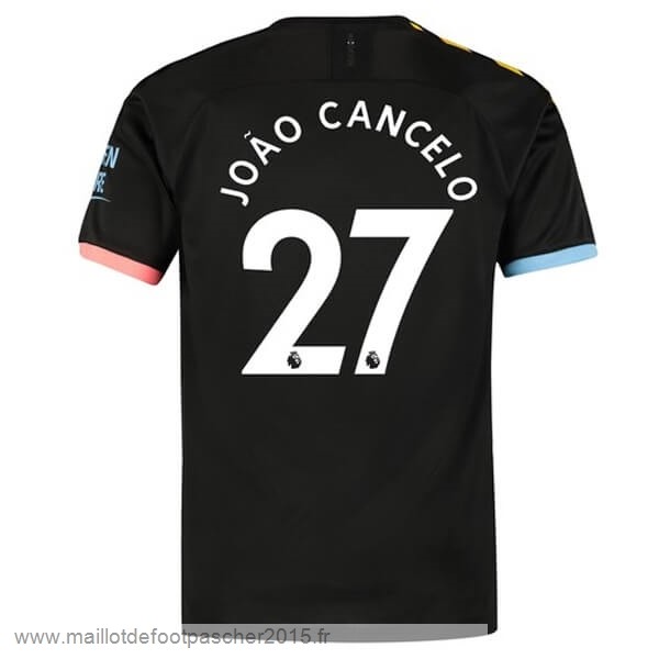 Maillot Foot Achat NO.27 Cancelo Exterieur Maillot Manchester City 2019 2020 Noir
