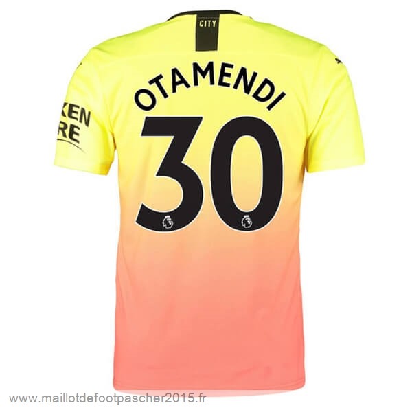 Maillot Foot Achat NO.30 Otamendi Third Maillot Manchester City 2019 2020 Orange