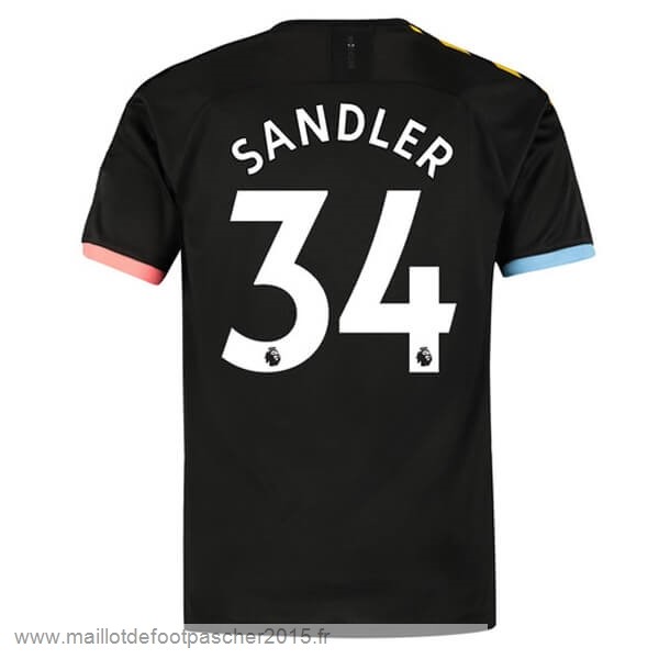 Maillot Foot Achat NO.34 Sandler Exterieur Maillot Manchester City 2019 2020 Noir